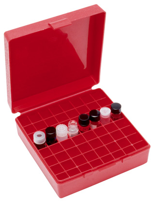 Vial storage box for 1 dram vials